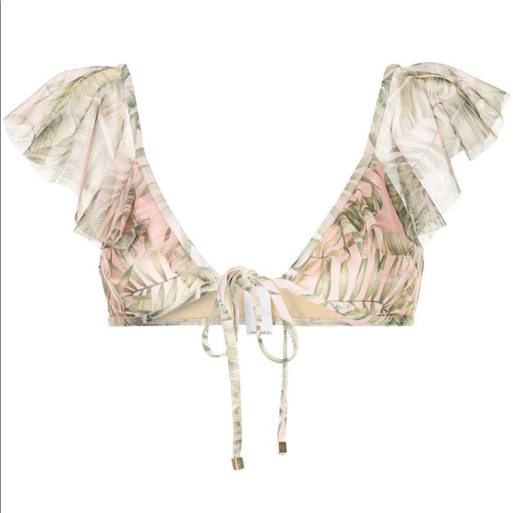 Suboo Palma Ruffled Tie Front Bathing Suit Top